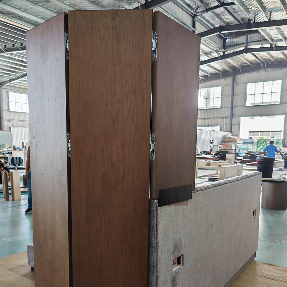 Walnut Veneer Bedroom Privacy Screen — Designed for the UK Market - Image 3