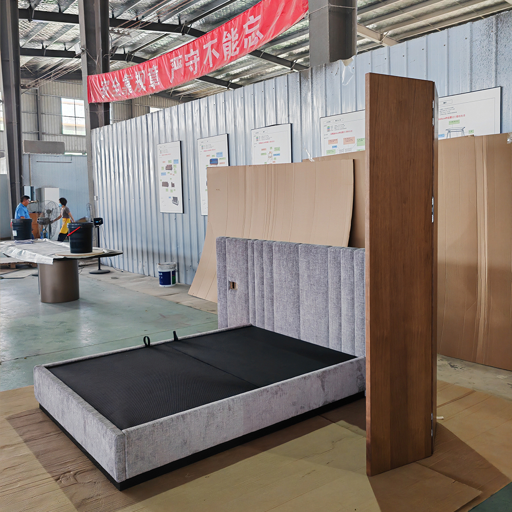 Walnut Veneer Bedroom Privacy Screen — Designed for the UK Market - Image 4