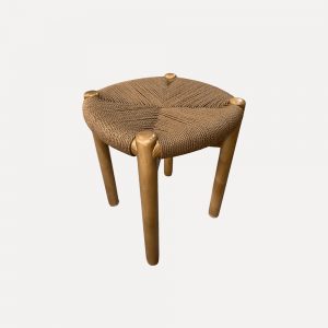 rope-woven stool, paper rattan stool, retro modern stool, living room accent stool, woven rope furniture, minimalist side stool, bohemian style stool, small seating furniture, modern rattan stool, customizable woven stool