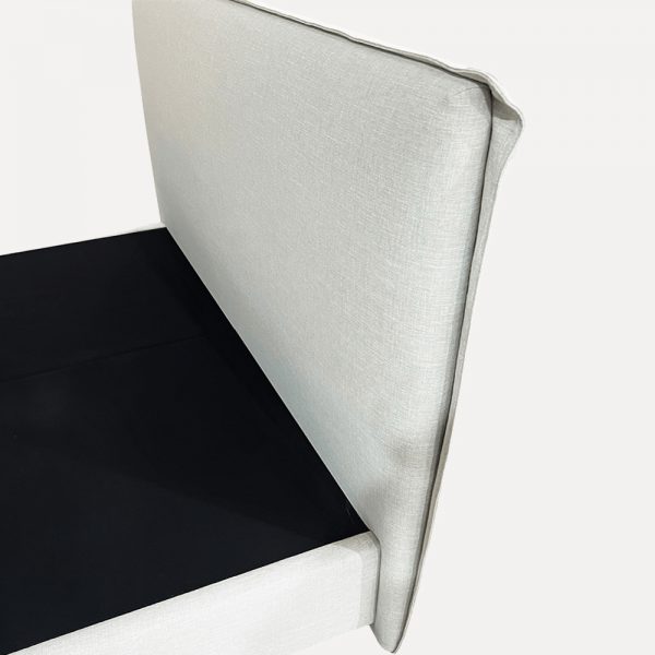 Modern Upholstered Bed Frame – Plywood & Foam Construction, Cotton-Linen Fabric, Designer Bed - Image 3