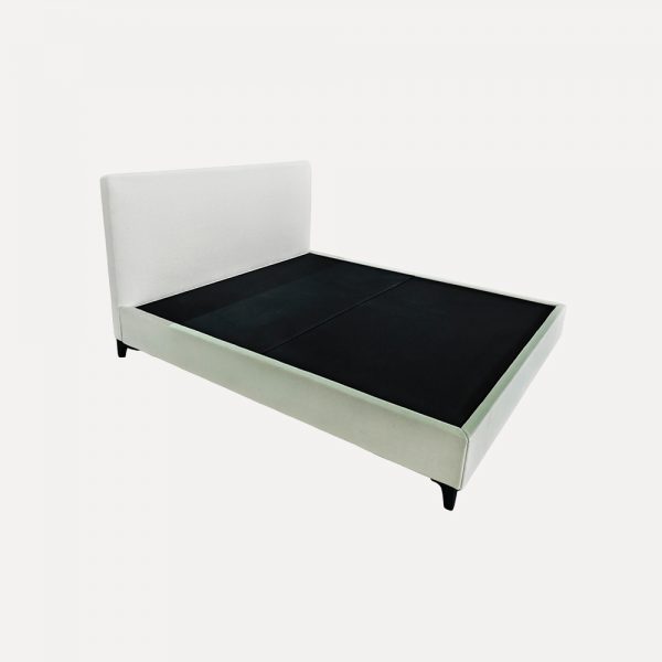 Upholstered bed frame Fire-retardant upholstered bed Custom size fabric bed Modular packaged bed for export Traditional fabric bed with stitching UK compliant upholstered bed Plywood and fabric bed frame High-density foam bed Precision stitched upholstered bed Bedroom furniture export to UK