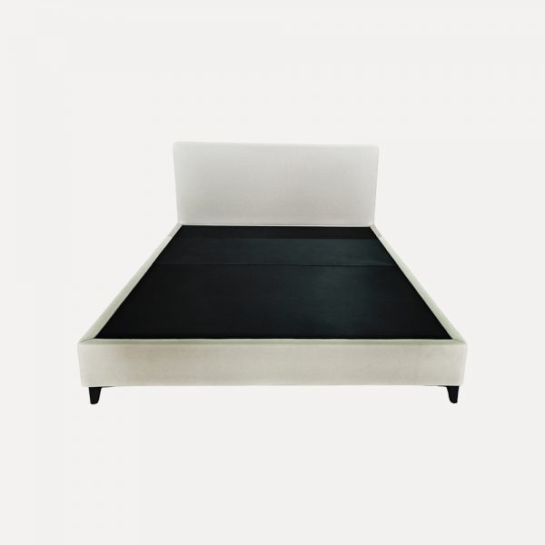 Upholstered bed frame Fire-retardant upholstered bed Custom size fabric bed Modular packaged bed for export Traditional fabric bed with stitching UK compliant upholstered bed Plywood and fabric bed frame High-density foam bed Precision stitched upholstered bed Bedroom furniture export to UK