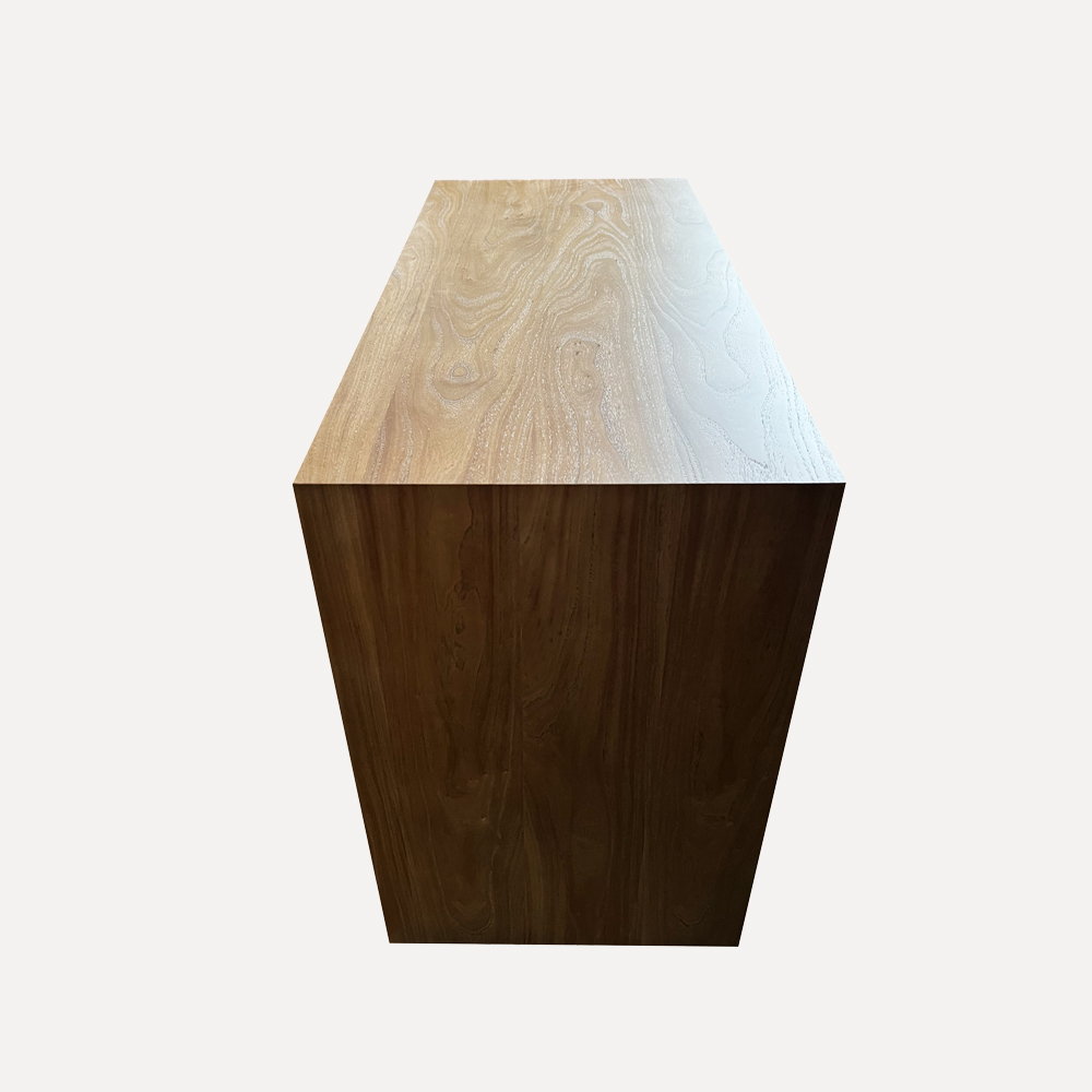 Antique-Style Elm Wood Side Cabinet – Elegant Small-Space Storage - Image 3