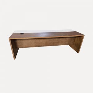 modern executive desk, oak veneer office desk, customizable executive workstation, PU fabric office desk, luxury office desk with power socket, hidden lift-up power socket desk, plywood executive table, minimalist corporate office furniture, large executive desk, high-end office desk Shanghai project