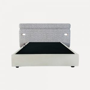 Modern Upholstered Bed Designer Bed Plywood & Foam Bed Fire-Retardant Fabric Bed Pre-Drilled UK Socket Customizable Bed Export to UK