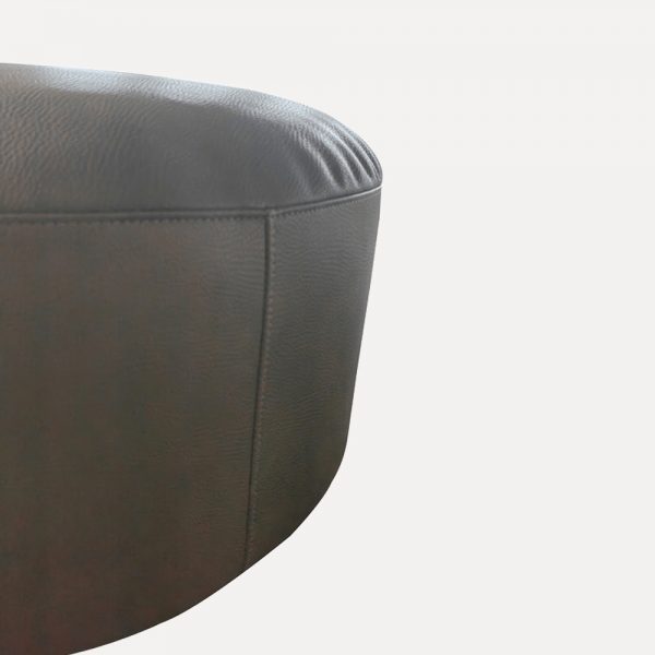Modern Ottoman – Faux Leather Upholstered Footstool, Soft Foam Seating, Customizable - Image 3