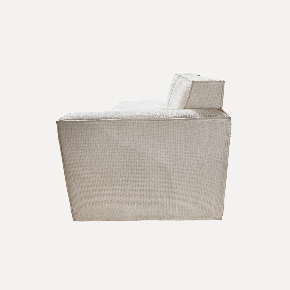 modern modular sofa, cotton-blend fabric sofa, poly-cotton sofa, high-density foam sofa, minimalist design sofa, solid pine wood frame sofa, modular living room furniture, UK export sofa, easy assembly modular sofa, contemporary block design sofa