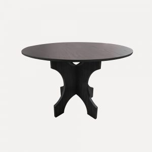 round solid oak dining table, antique oak veneer table, villa dining table, designer round table, solid wood coffee table, commercial space dining table, vintage style oak table, handcrafted oak table with carvings, luxury villa furniture, versatile round dining table