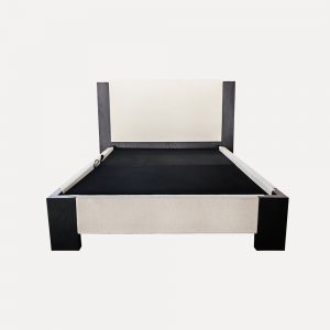 Modern Oak Veneer Bed Plywood & Foam Construction Fabric Upholstered Bed Sturdy Designer Bed Customizable Bed Export to UK