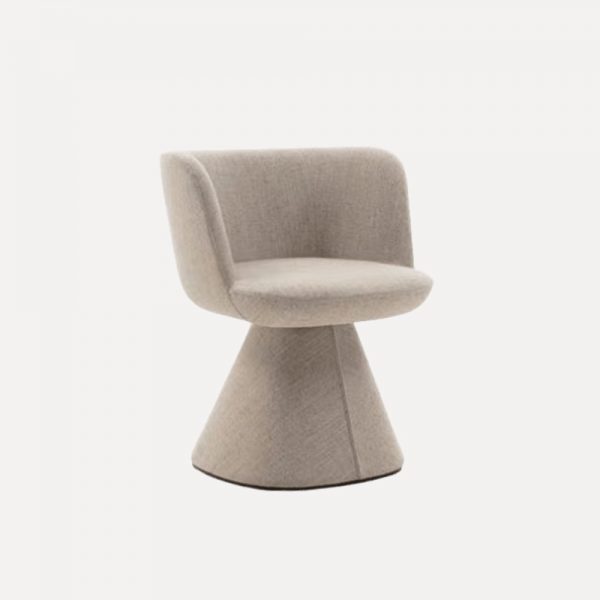 Italian Style Armchair – Cream Wind, Modern Designer Dining & Makeup Chair with Optional Rotatable Base - Image 5