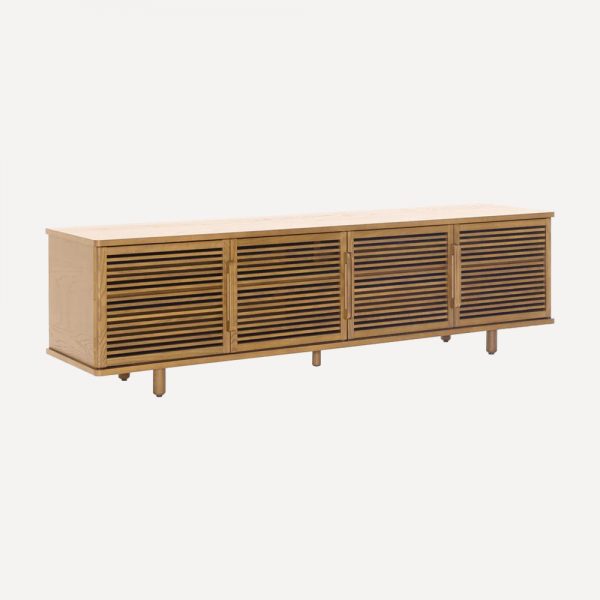 modern minimalist TV cabinet, customizable media console, ash wood TV stand, modular TV console, contemporary living room furniture, cable management TV cabinet