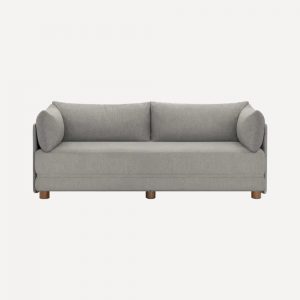 convertible sofa, sleeper sofa, high-resilience foam sofa, multi-functional sofa, space-saving sofa, arm cushions as pillows, compact sofa bed, mini hotel furniture, Japanese hotel sofa, functional living room furniture