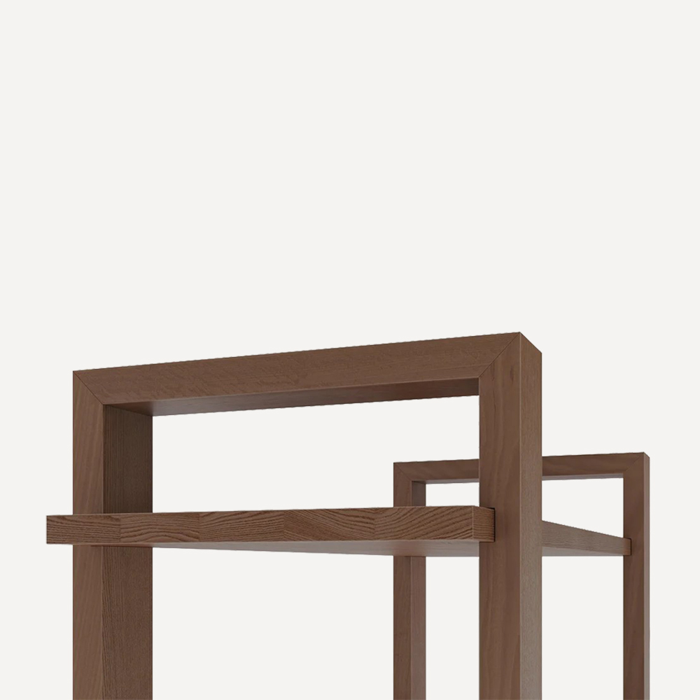 Wall-Mounted Bookcase – Timeless Design, White Ash Veneer Frame, Flat-Pack for Easy Transport (W831×D318×H1676MM) - Image 3