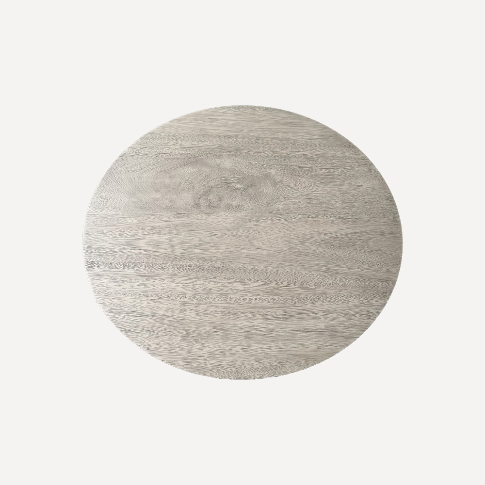 Round Wood Dining Table – Solid African Teak Tabletop with Sturdy Teak Legs - Image 4