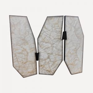 luxury marble folding screen jade stone room divider translucent stone partition acrylic-backed marble screen detachable jade screen flat-pack marble partition luxury interior divider exported to UK